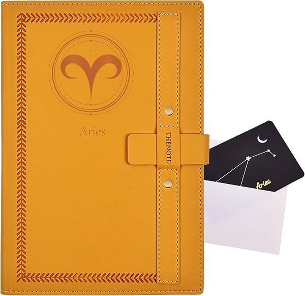 Aries zodiac gift — Aries constellation journal, A5 hardcover notebook with greeting card
