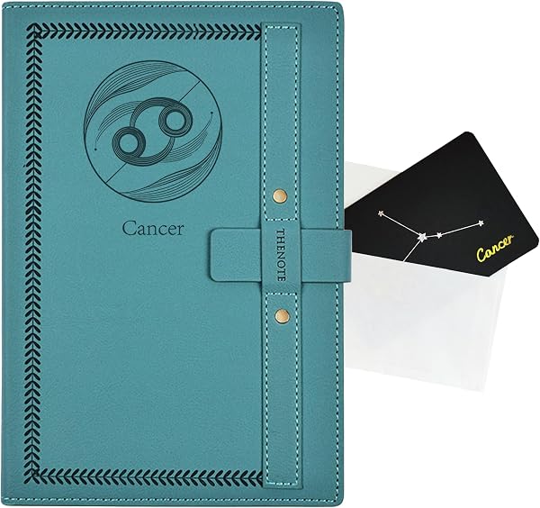Cancer zodiac gift — Cancer constellation journal, A5 hardcover notebook with greeting card