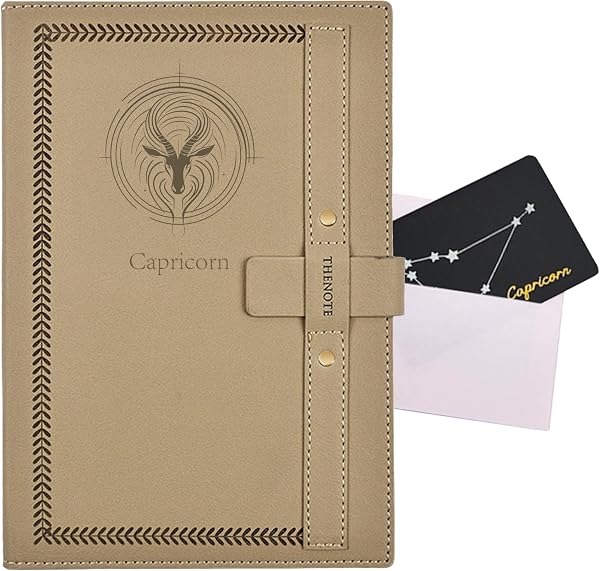 Capricorn zodiac gift — Capricorn constellation journal, A5 hardcover notebook with greeting card