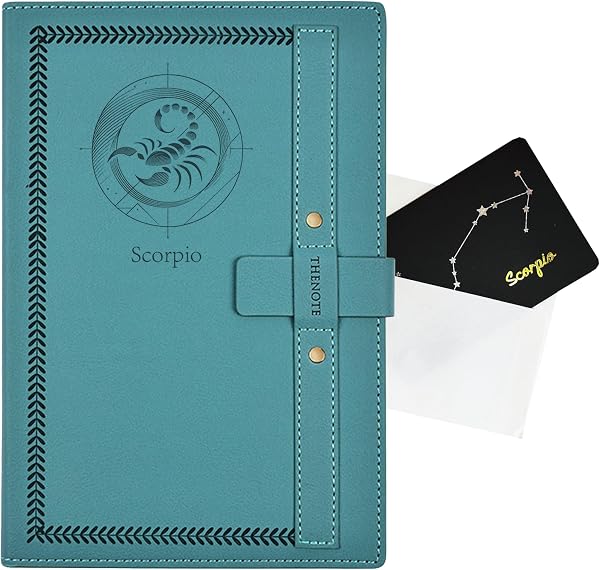 Scorpio zodiac gift — Scorpio constellation journal, A5 hardcover notebook with greeting card